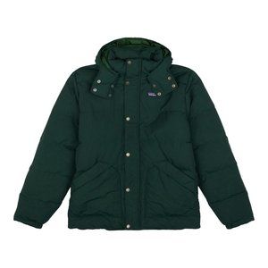 Patagonia Downdrift Hooded Down Parka Jacket Mens L Northern Green